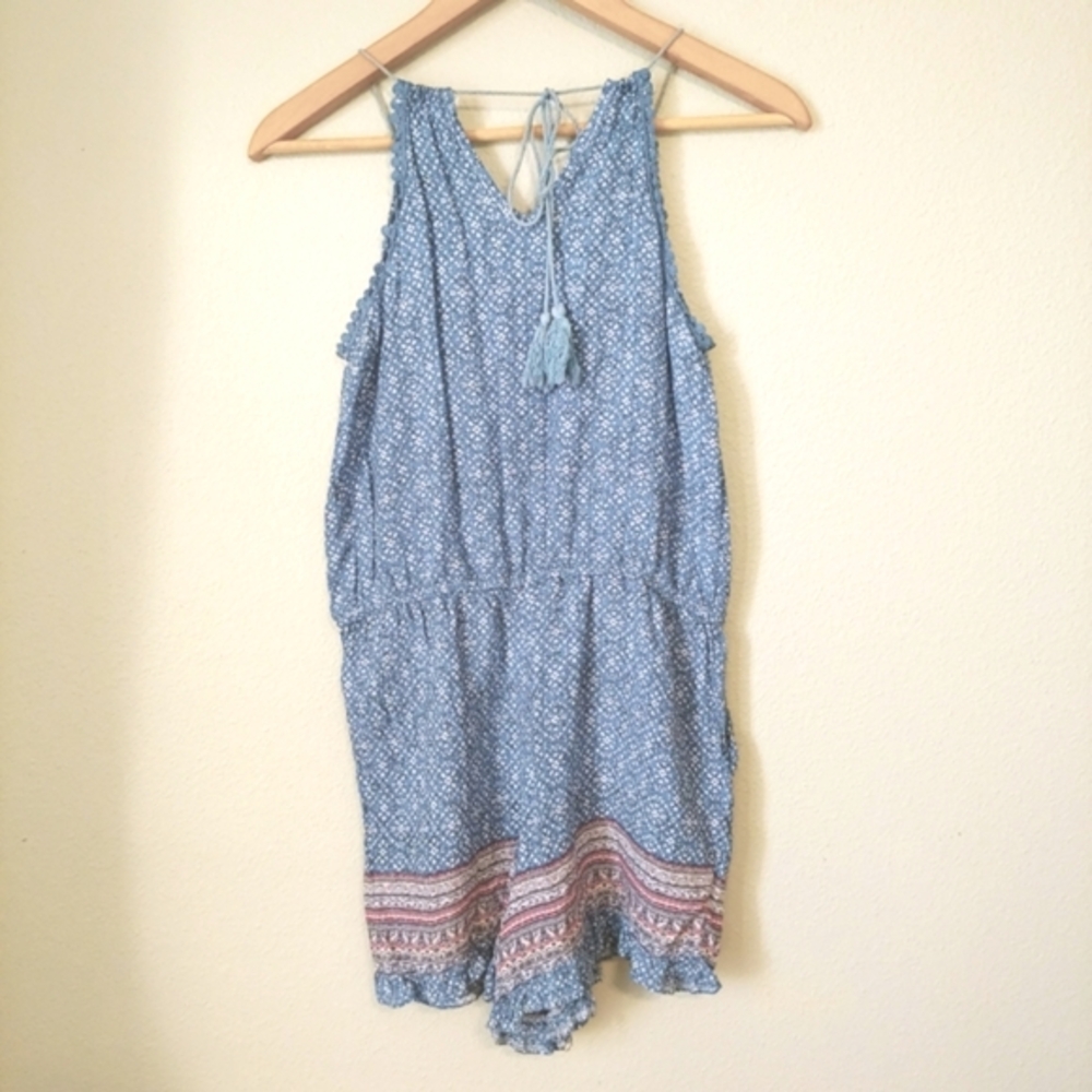 Kiwi & Punch | Halter Drawstring Romper Onesie